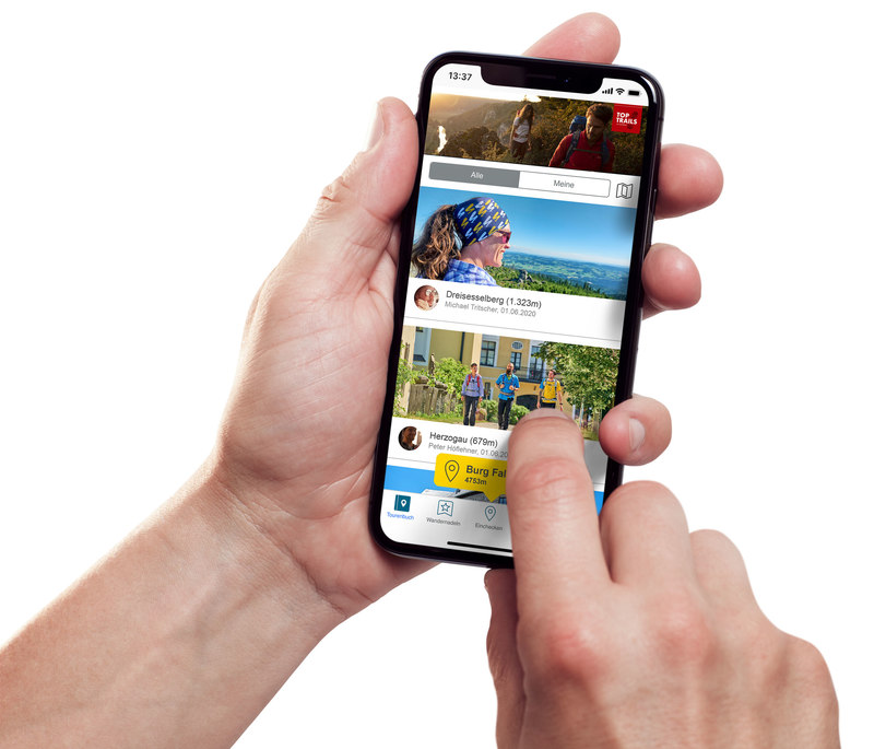 Auf dem Top Trail Goldsteig Punkte sammeln mit der App SummitLynx