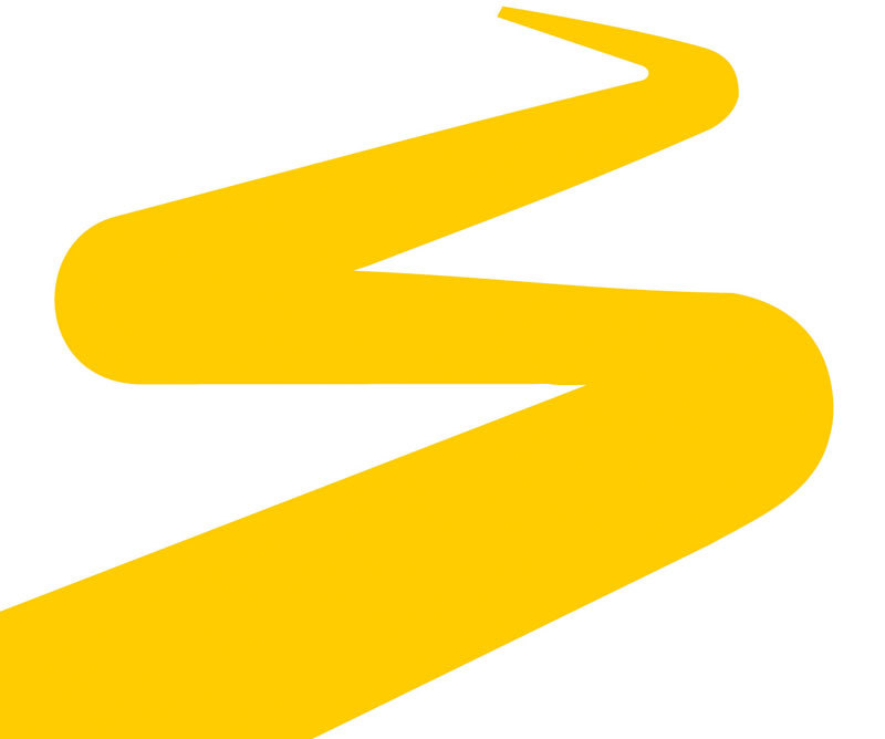 Markierungszeichen gelb: Goldsteig-Haupttrasse im Oberpfälzer Wald und Bayerischen Wald