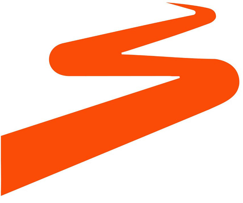 Markierungszeichen orange: Goldsteig-Haupttrasse in der Region Pilsen und Südböhmen