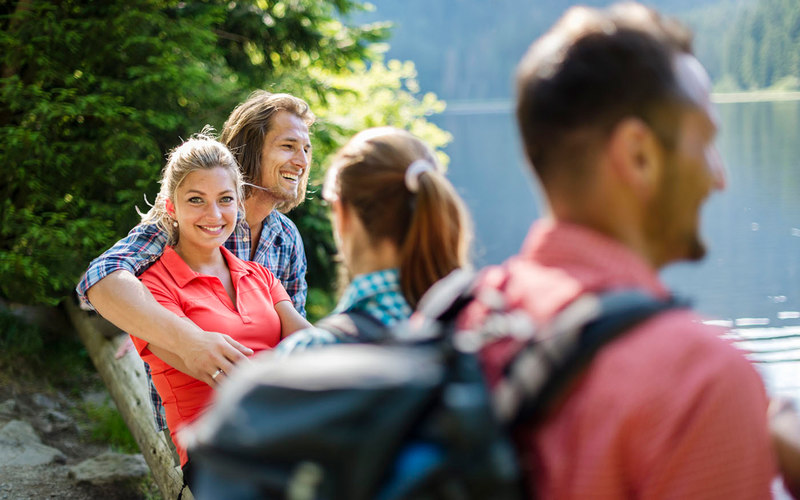 Ruhe und Erholung bietet der Große Arbersee auf Etappe N14