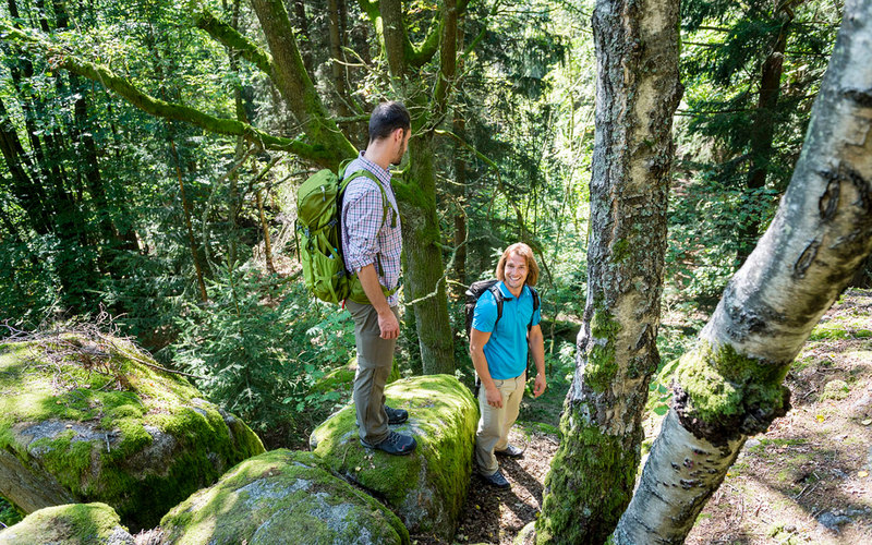 Die anspruchsvollere Nordroute hält spannende Mittelgebirgslandschaften für Goldsteig-Wanderer bereit