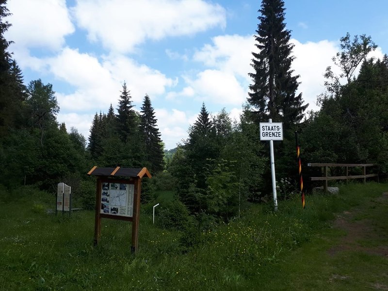 Ab hier wandert man auf dem Goldsteig in Böhmen