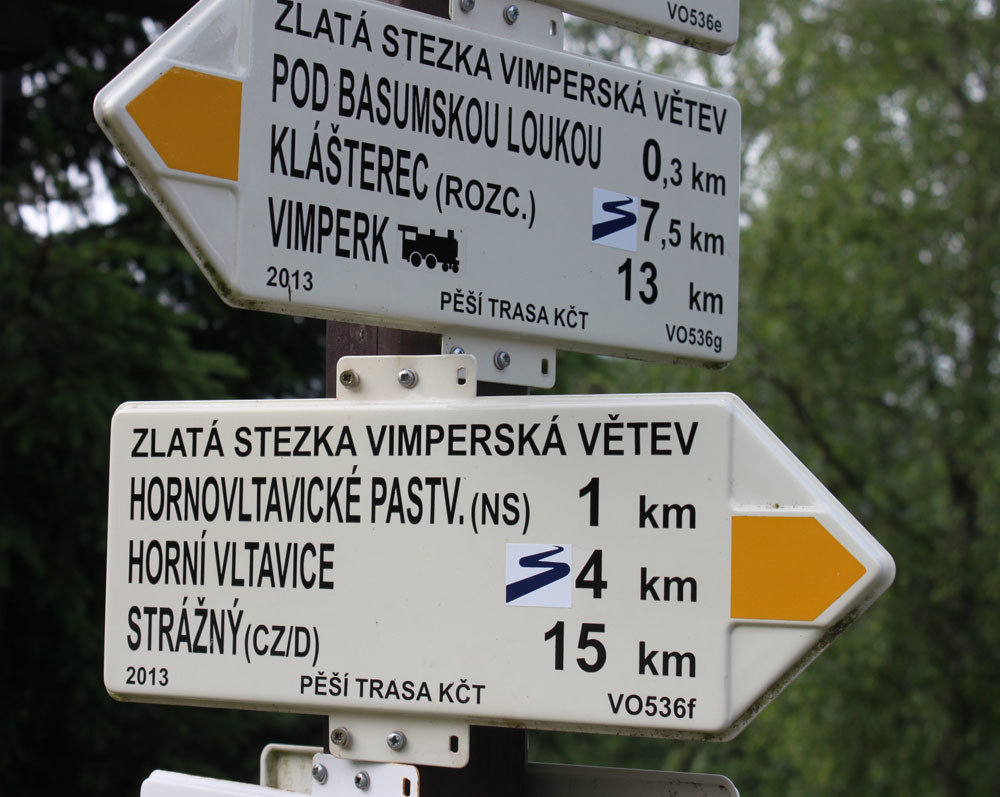 Zuwege Goldsteig Böhmen
