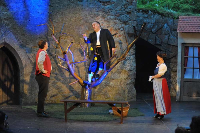 In der Burgruine Leuchtenberg finden an Sommerwochenenden regelmäßig Theateraufführungen statt