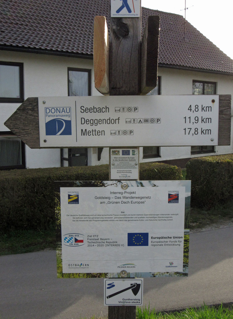 Beschilderung am Gunthersteig