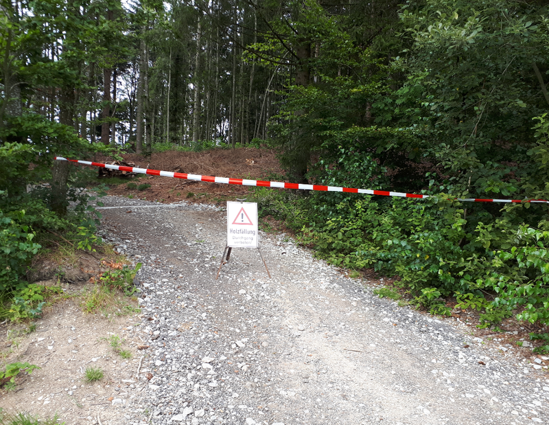 Beeinträchtigungen auf der Etappe N22 Breitenberg-Hauzenberg