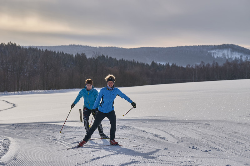 Langlaufen am Goldsteig, klare Luft und herrliche Ausblicke genießen