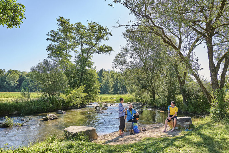 Naturbelassene Flussläufe sorgen für Abkühlung auf der Goldsteig-Wanderung 